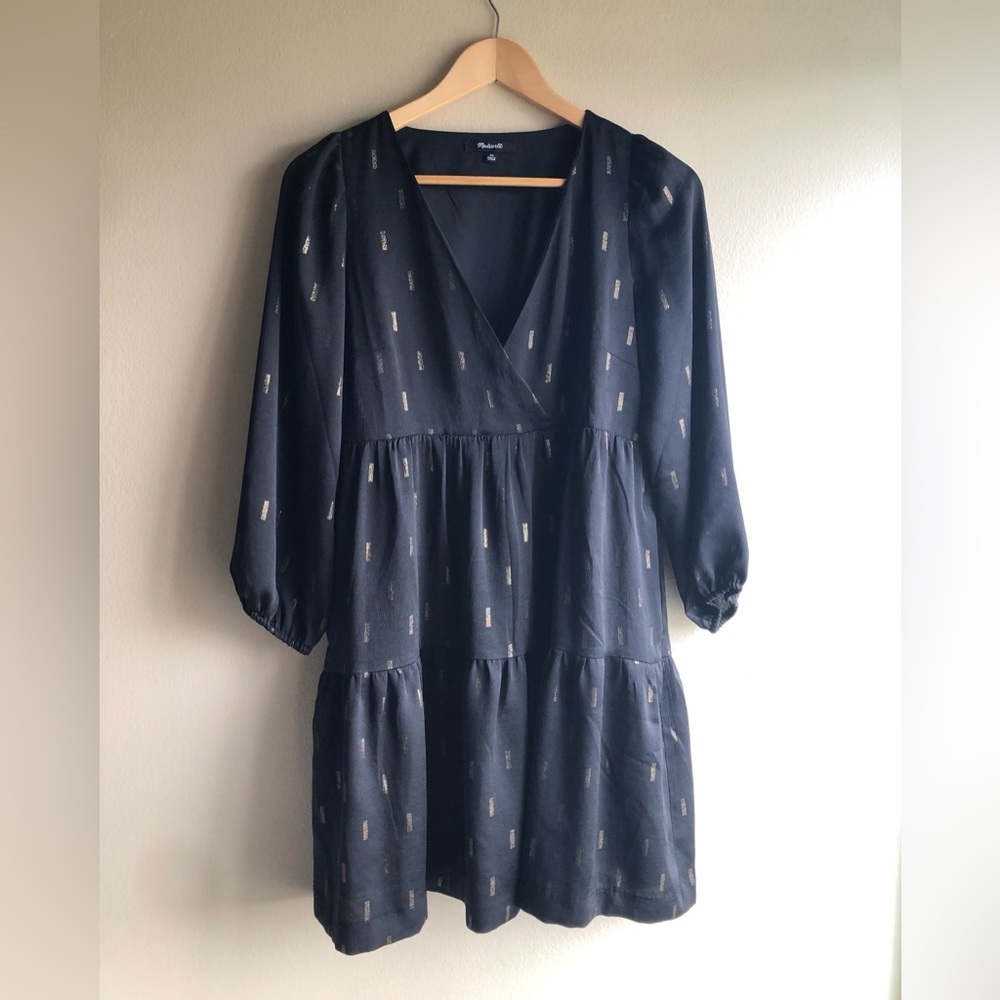 Madewell Women’s Mid Long Sleeve Pockets Black Dress Size XS - Picture 4 of 16